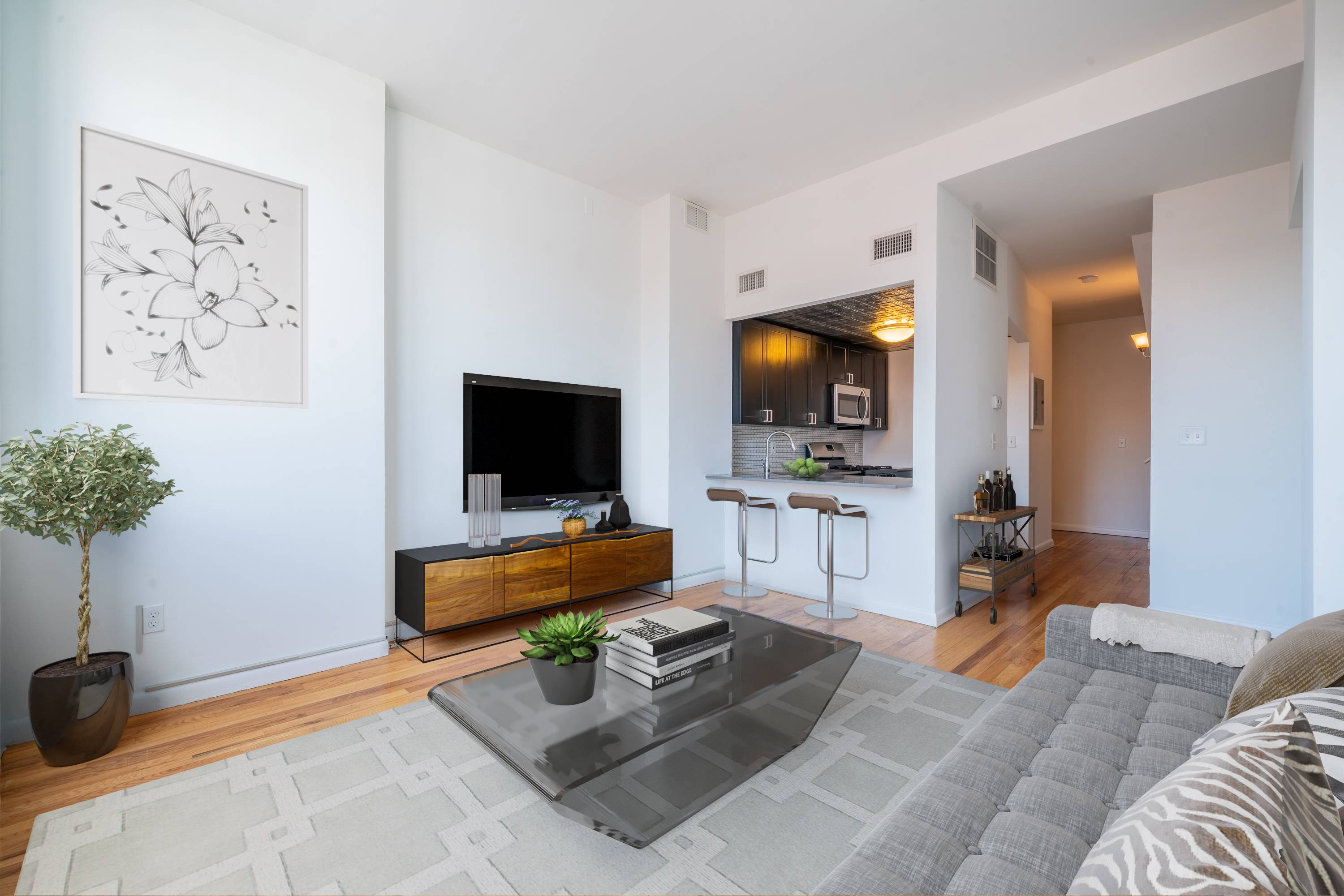 2 Bedroom 1.5 bath Duplex Soho-Style Loft located in the heart of Downtown Hoboken!  Studio - 3 Bedroom Homes!  No Broker Fees! Close to Washington Street, Hoboken Path and Lightrail!
