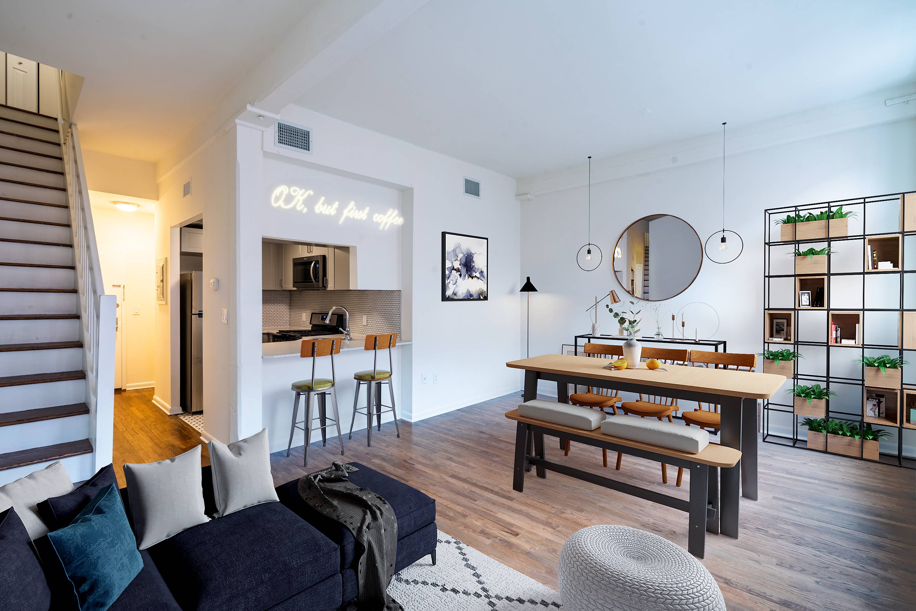 Sprawling South Facing 1BR Duplex Soho-Style Loft located in the heart of Downtown Hoboken! Studio - 3 Bedroom Homes! No Broker Fees!