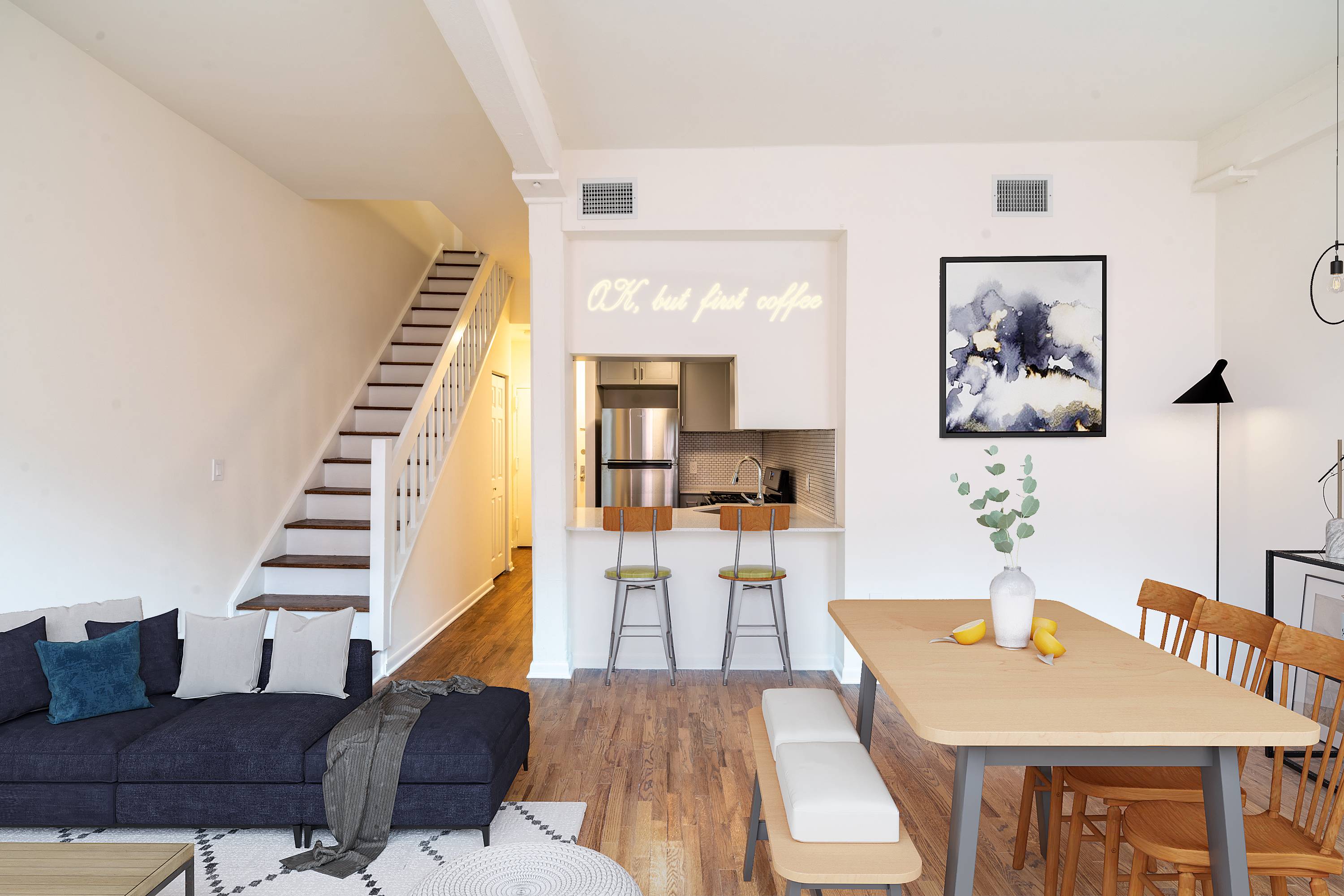 Sprawling South Facing 1BR Duplex Soho-Style Loft located in the heart of Downtown Hoboken! Studio - 3 Bedroom Homes! No Broker Fees!