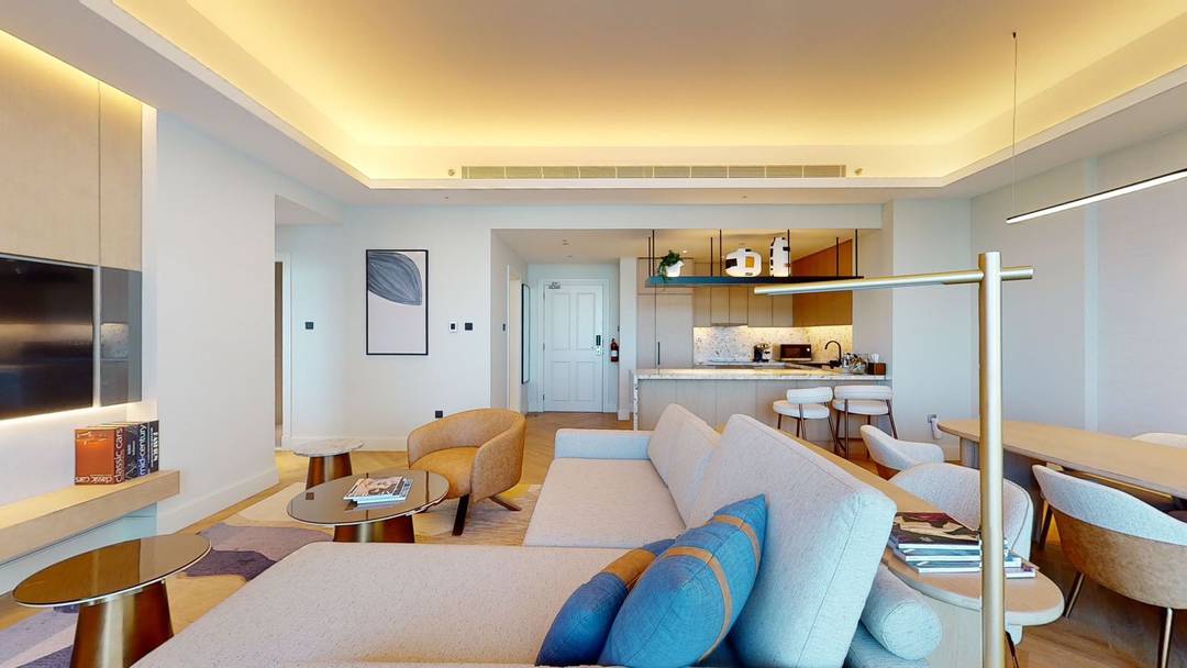 Experience Elevated Living: Spacious 2 Bedroom Apartment with Stunning Pool View at Marriott Residences