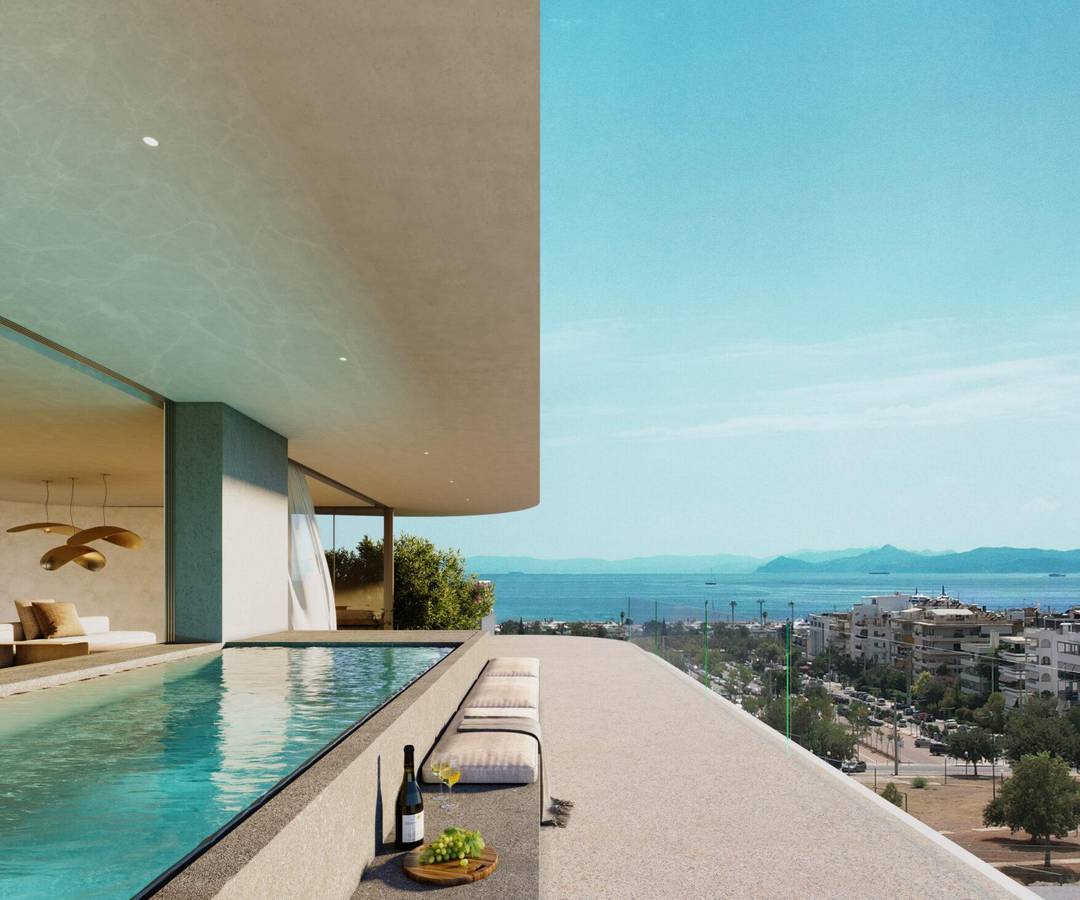 Penthouse Maisonette 5th & 6th Floor with amazing sea views and private pool (unit EF1), in Glyfada