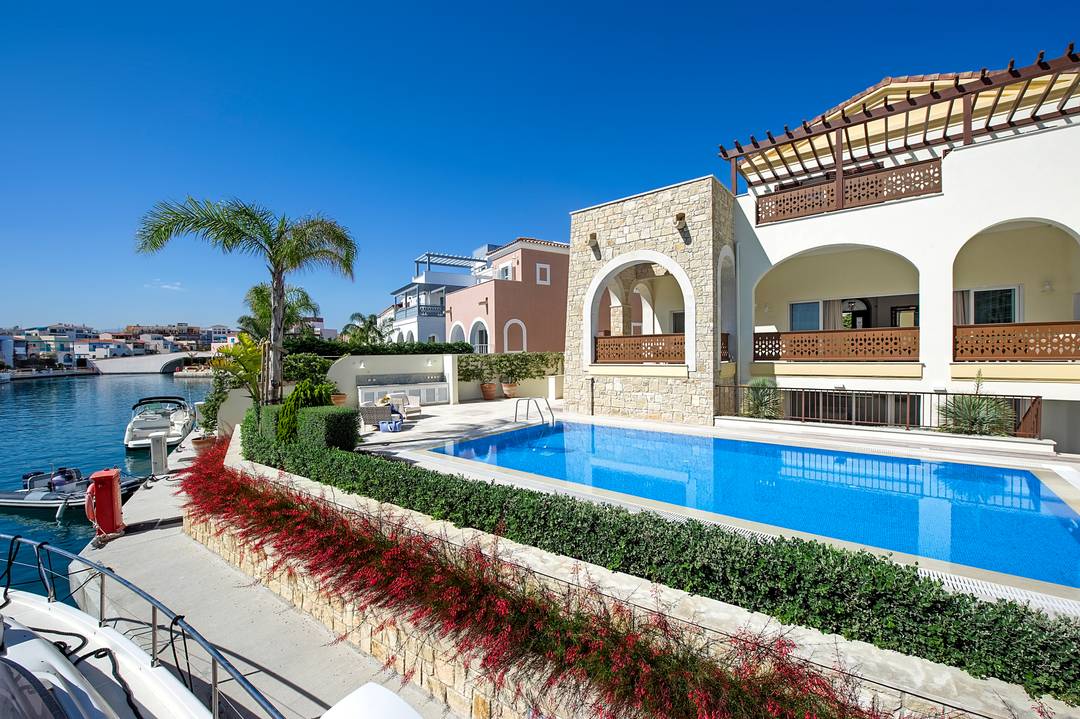 Ultra-Prime Waterfront Villa with Triple Private Berths & Grand Mediterranean Presence