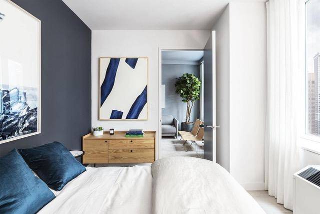 Flexible 1 to 2 Bedroom Apt with Flex wall, In-unit W/D, Ideally located in Financial District in amenity-filled luxury building.
