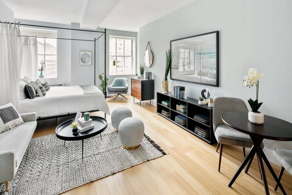 Alcove Studio Apartment in Luxury Fidi Building, W/D in Unit