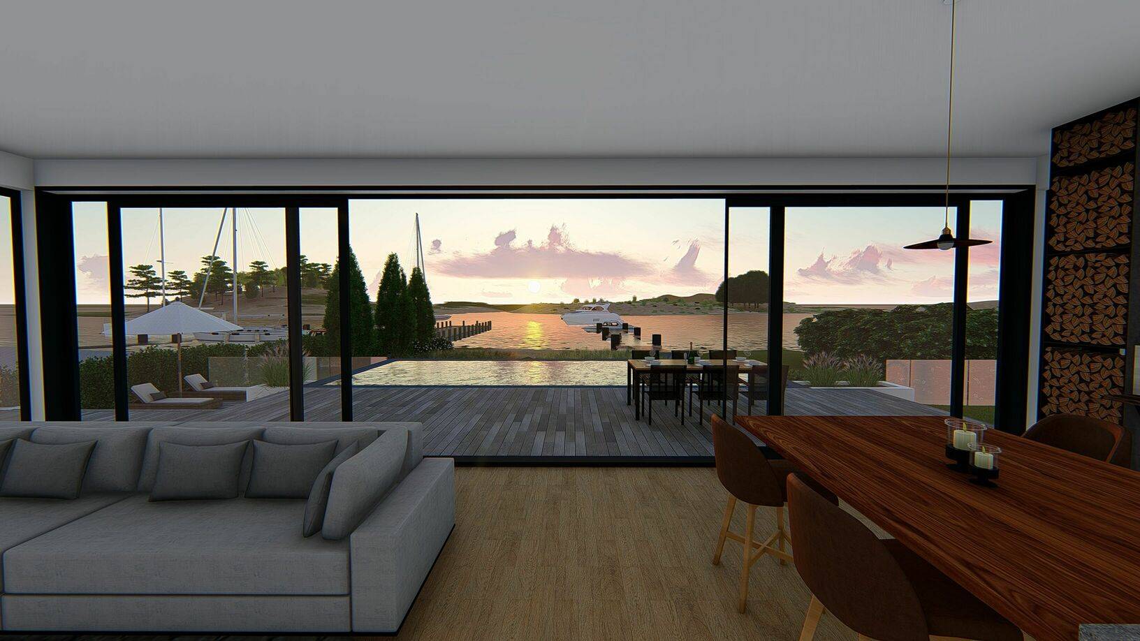 Spectacular Modern New Construction-Waterfront $165,000/mo.