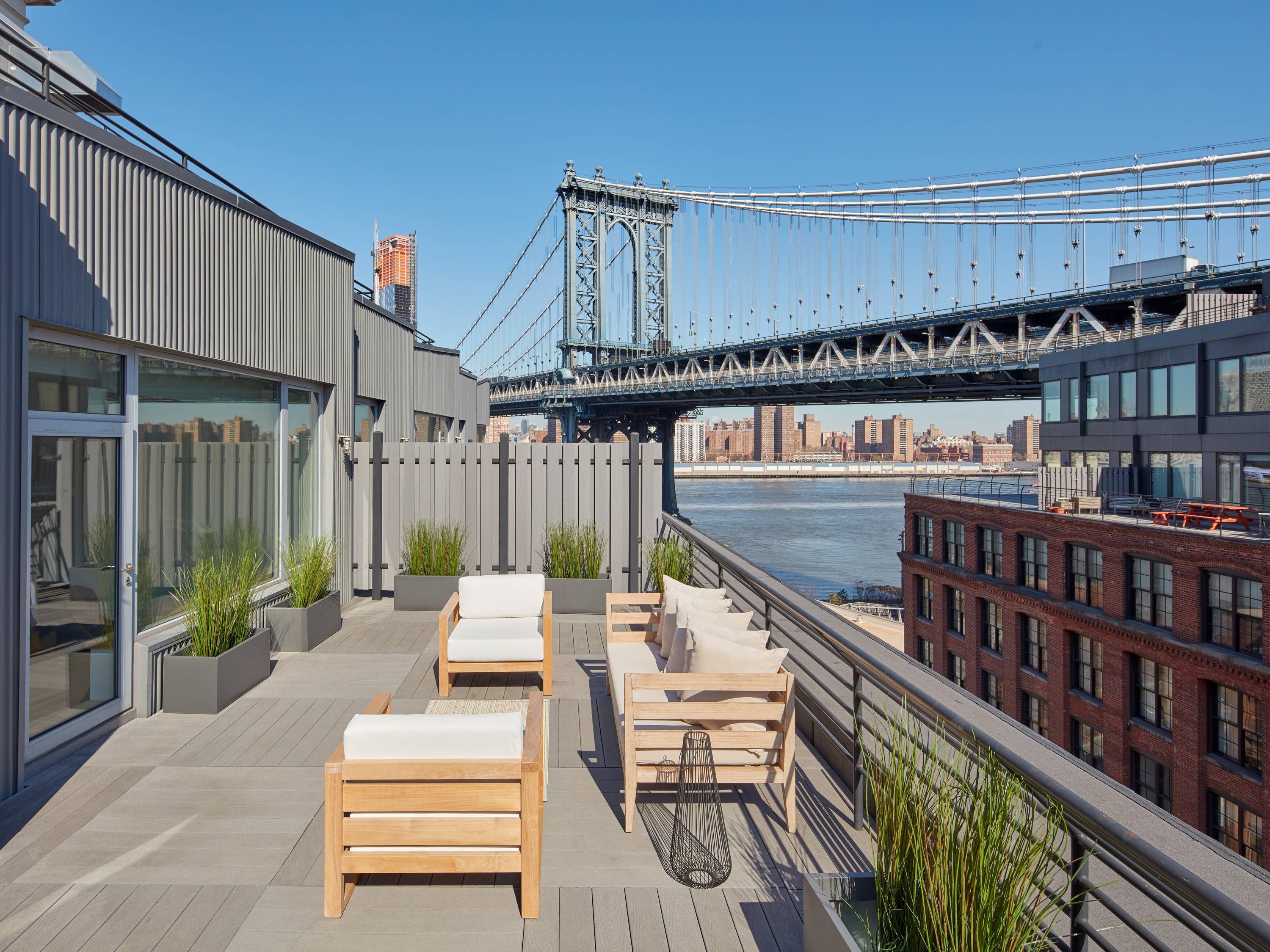 Bright Two Bedroom Corner Unit with Private Deck - Dumbo - No Fee