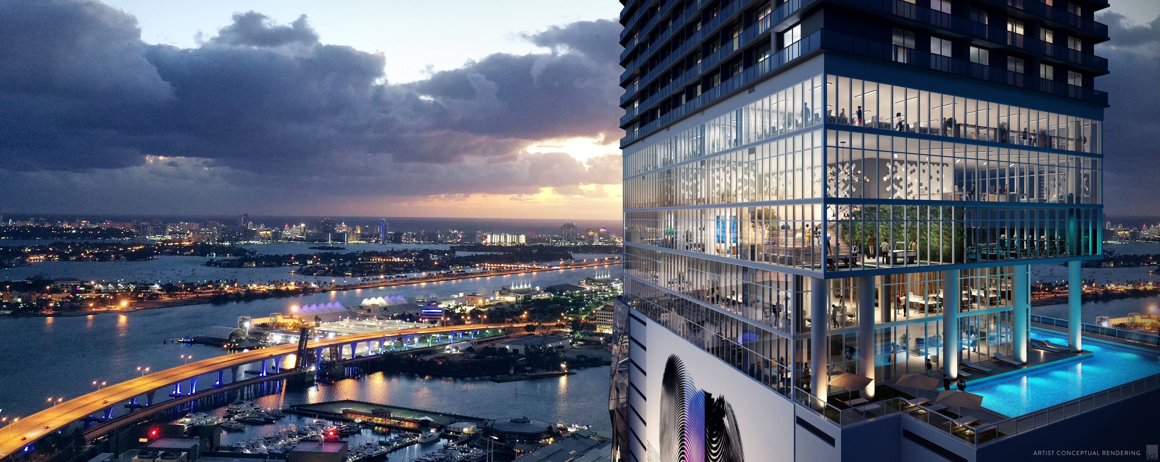 MIAMI | AIRBNB INVESTMENT OPPORTUNITY | 1 BED | 1 BATH  WATERFRONT LUXURY CONDO WITH SPECTACULAR VIEWS OF MIAMI SKYLINE , BISCAYNE BAY AND ATLANTIC OCEAN