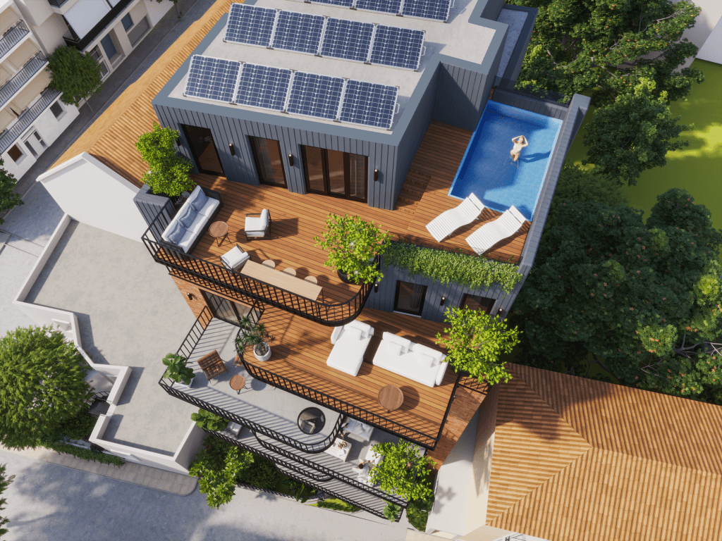 Penthouse With A Private Pool And Roof Terrace