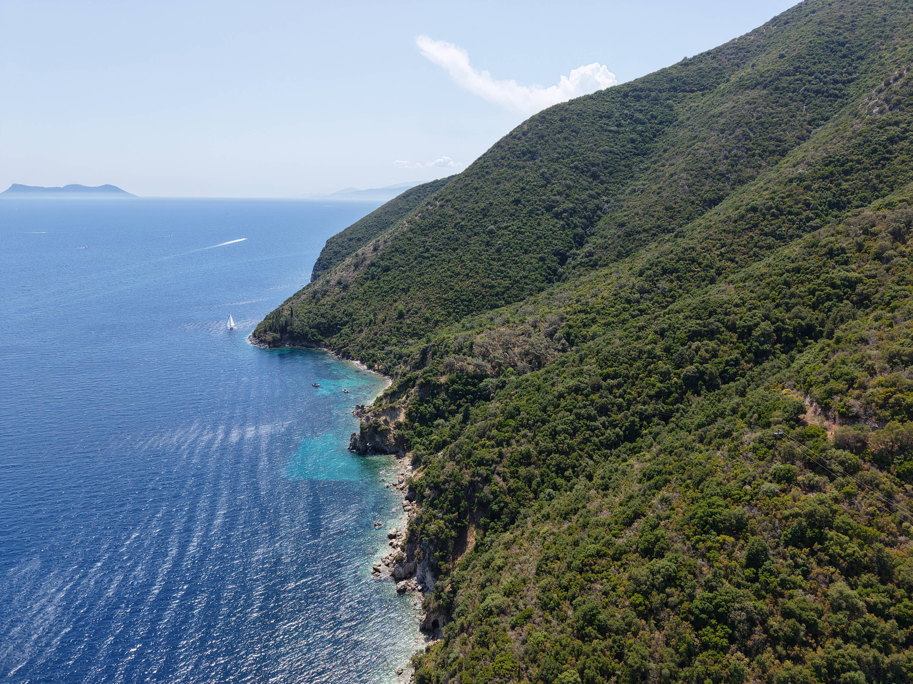 Plot for Sale on Lefkada island with views over the Ionian Sea and Skorpios island