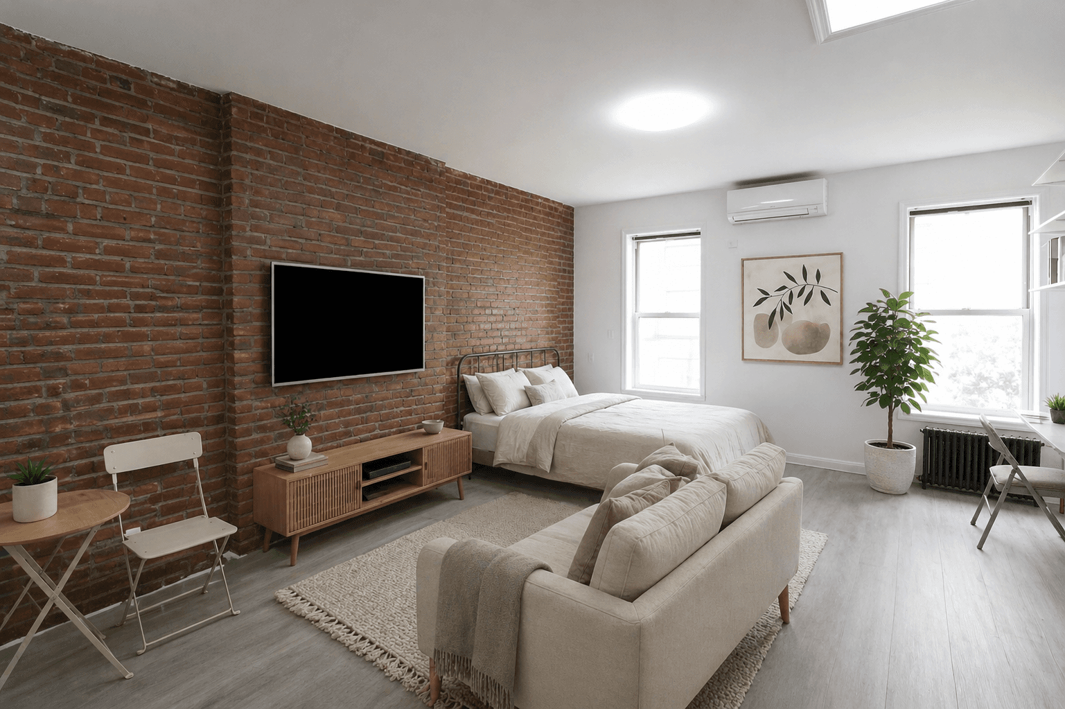 Renovated Studio on a Tree-Lined Block in Central Harlem