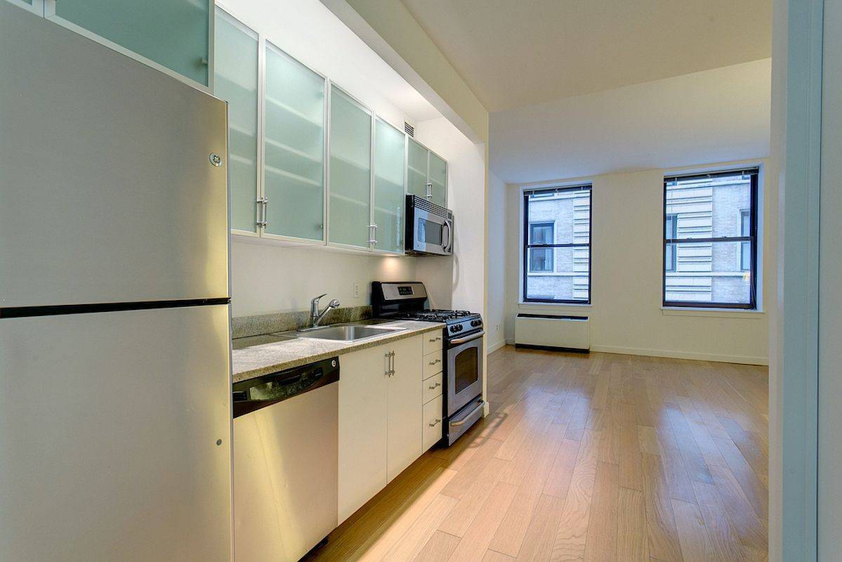 No Fee, Spacious Financial District Studio Apartment in Amenity Filled Luxury Building, 2 Rooms