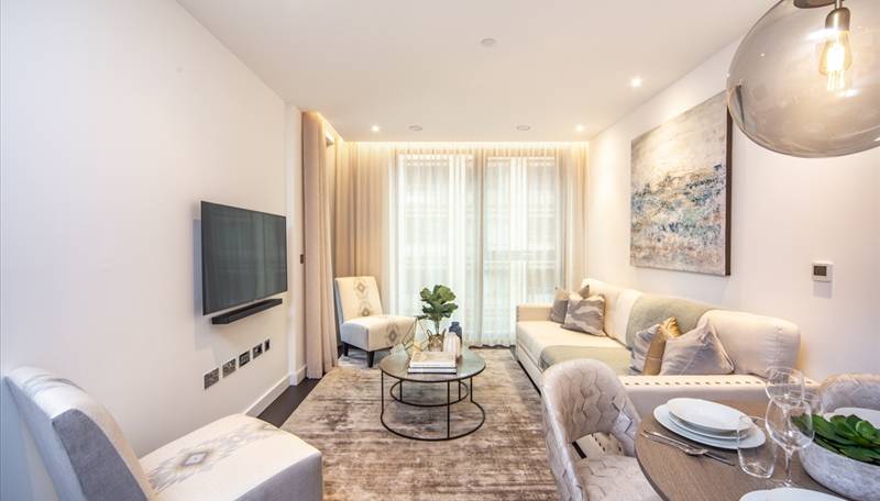 Two-Bedroom Residence with Balcony Situated in Nine Elms