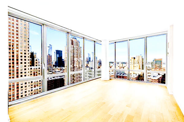 Luxury Flex 3 BR on the West Side ~ Floor to Ceiling Windows ~ W/D ~ 1350 Sq. Ft ~ Lots of Amenities!