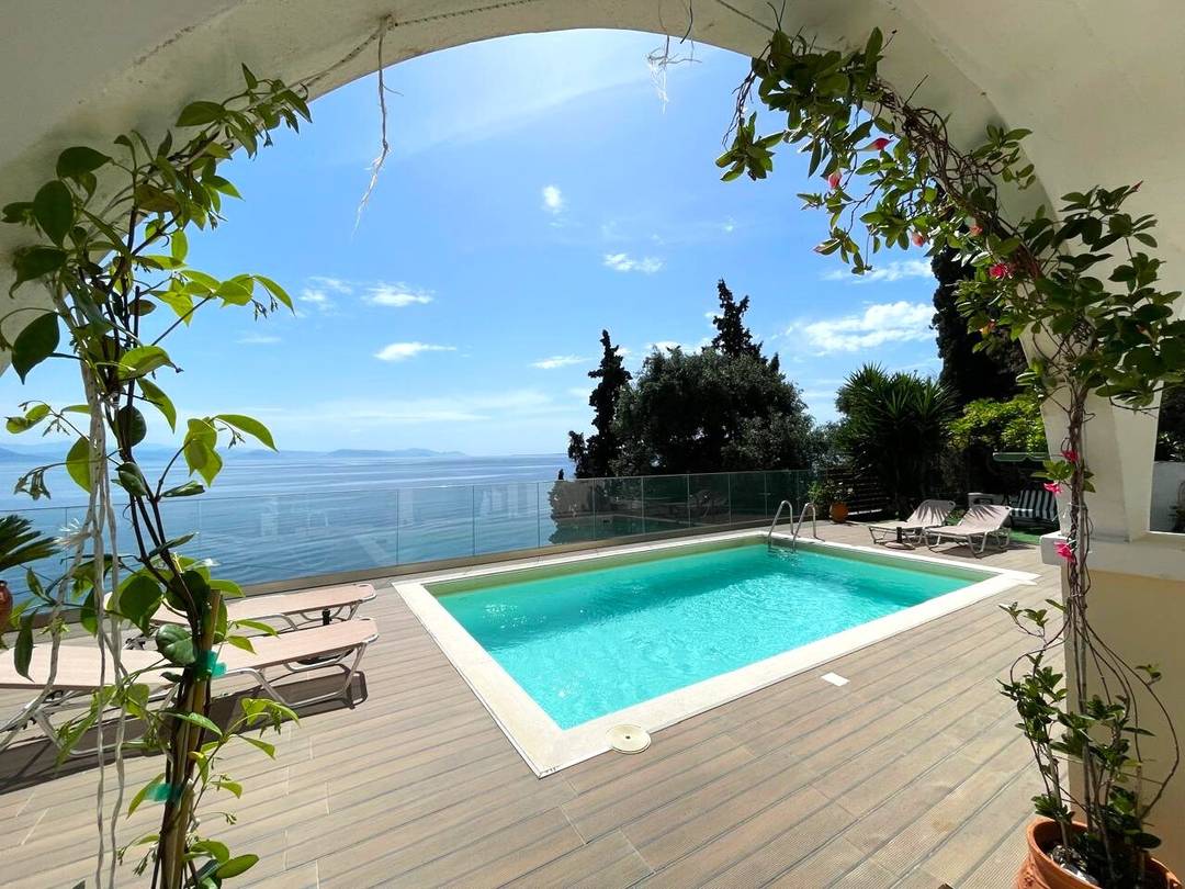Panoramic Sea View Villa with Pool near Corfu Town
