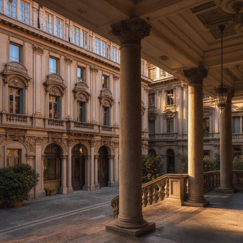 MILANO: EXCEPTIONAL OFF-MARKET RESIDENCE WITH PRIVATE TERRACE IN A PRESTIGIOUS HISTORIC PALAZZO