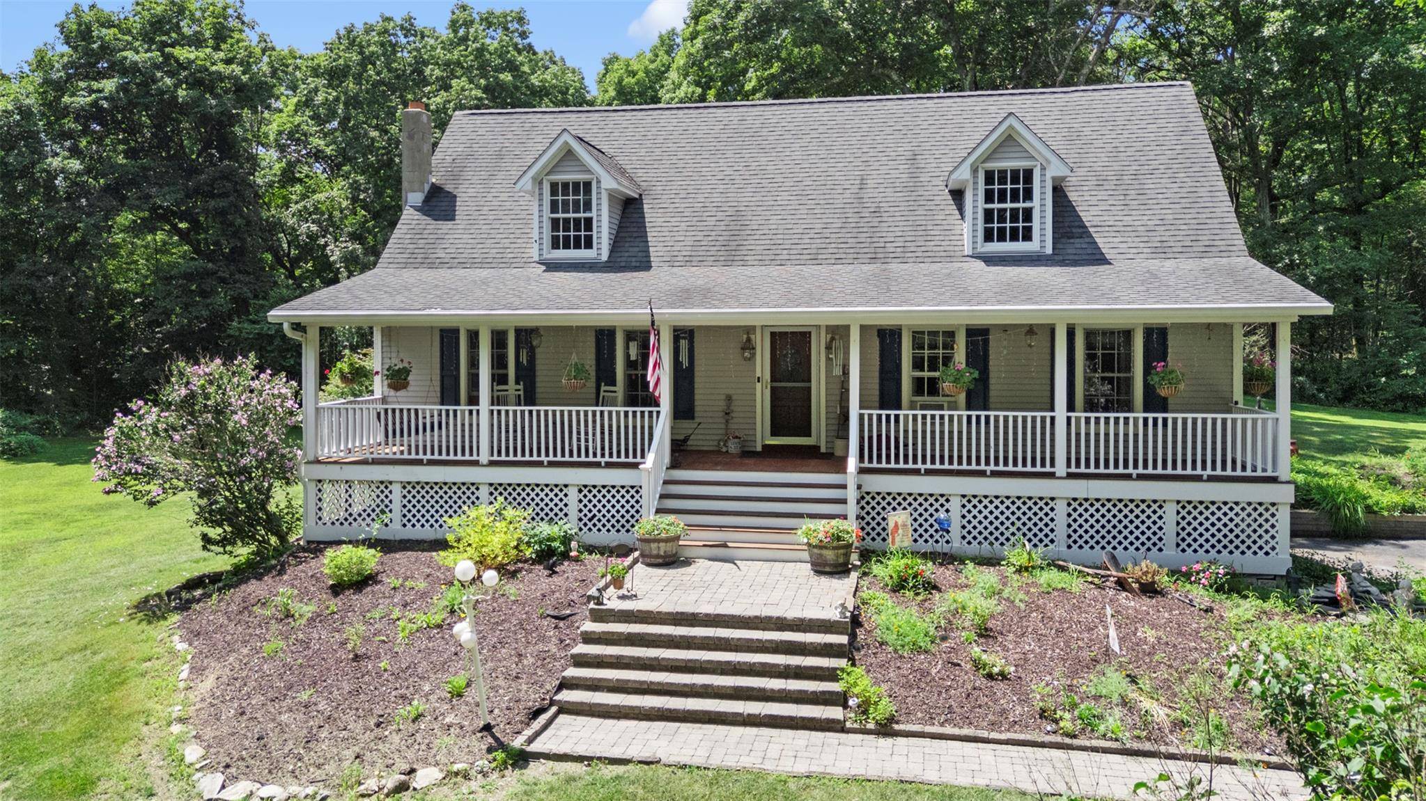 Down a long private drive, tucked into the trees and lying perfectly on your five acre retreat is the Briarpatch home.