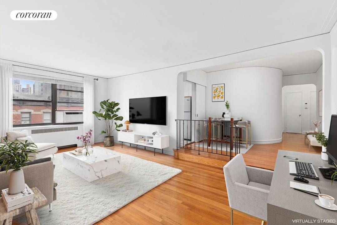 This oversized one bedroom apartment is bright with prewar details throughout.