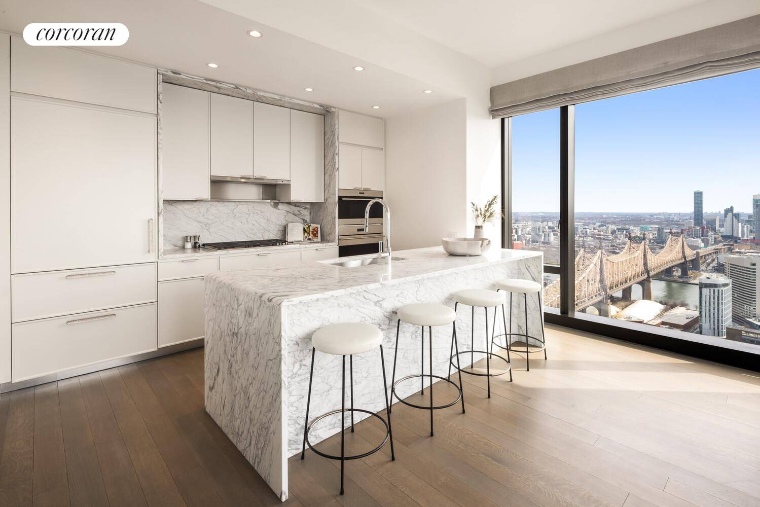 Available for immediate occupancy, Residence 32B at Sutton Tower is a stunning home that offers expansive living accented by southeastern exposure and oversized windows.