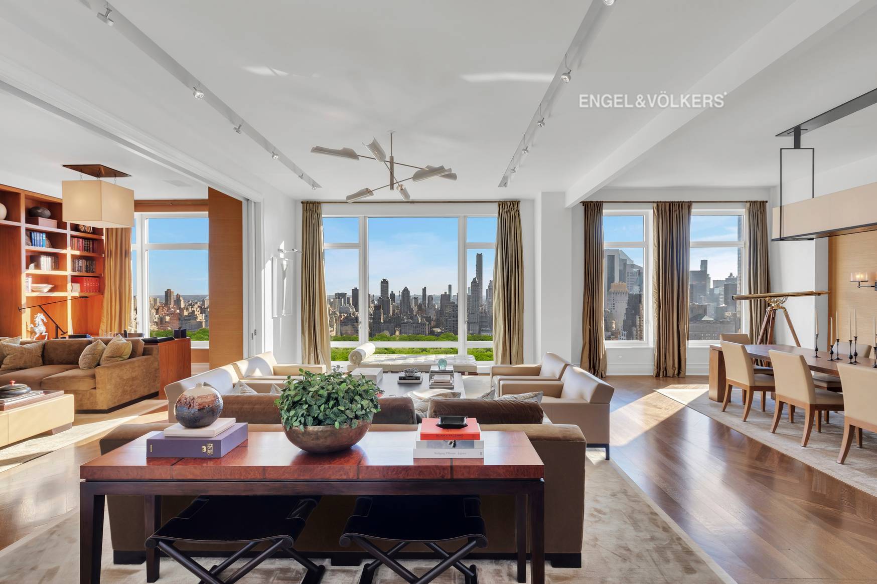 Offered fully furnished, this high floor home has spectacular Central Park, Hudson River and City views with 2, 761 square feet of living space.
