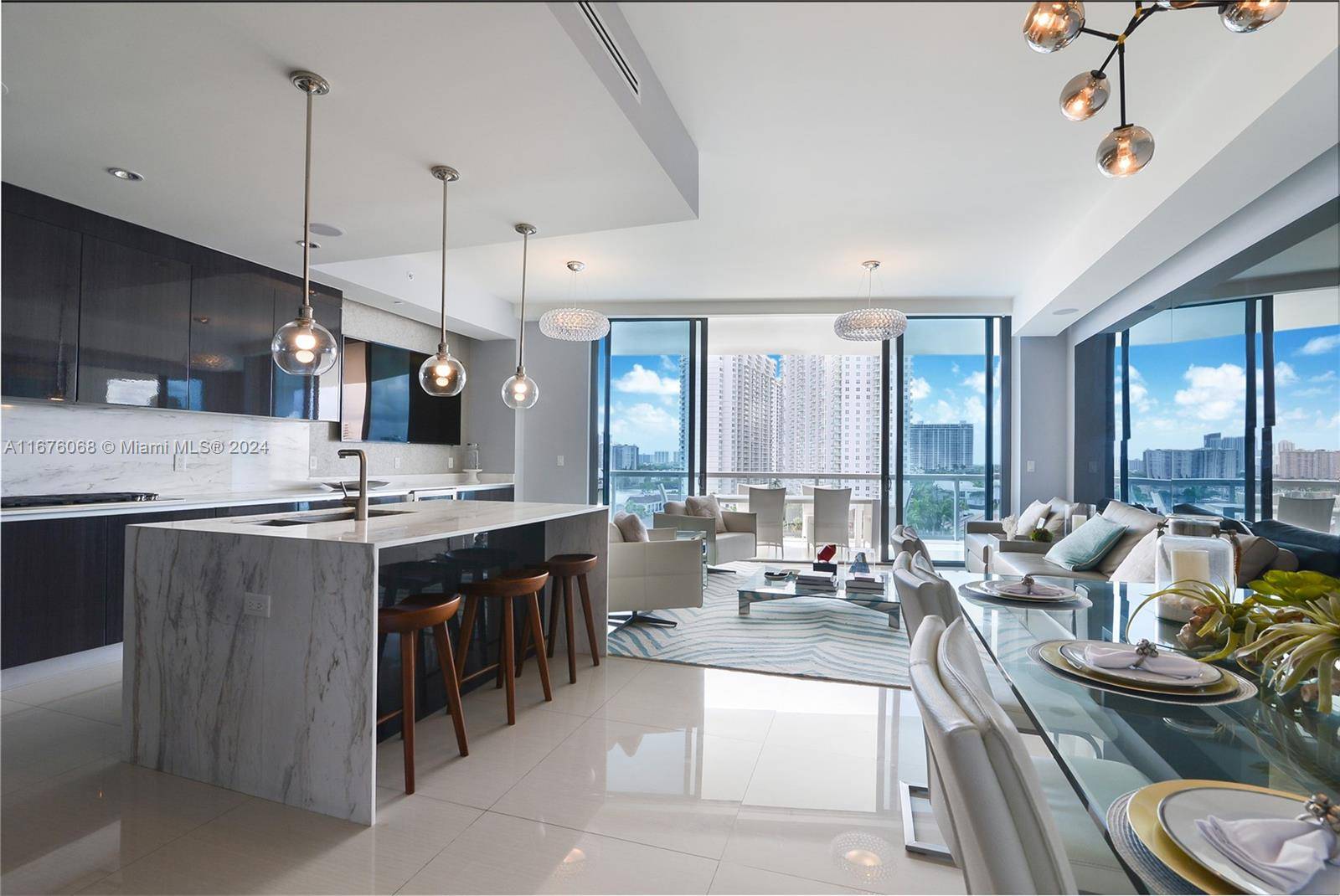 This exceptional eighth floor residence at Echo Aventura exemplifies luxury resort style living.