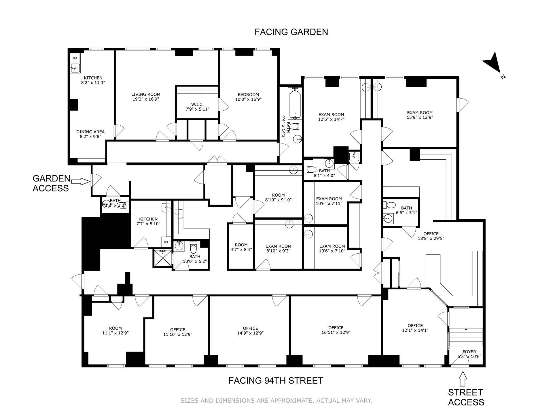 CURRENTLY TWO FULL BATHROOMS AND THREE HALF BATHS OVER 4, 000 SQFT OF POTENTIALElegant First Floor Maisonette in a Prestigious, Iconic, Park Avenue BuildingThrough a triple arched entry and garden, ...