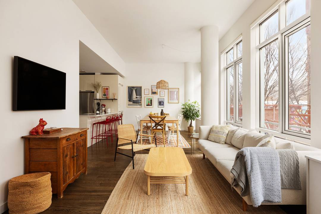 In the heart of Williamsburg, Residence 2AB at 101 North 5th Street is a rare corner home that pairs loft like scale with thoughtful design and flexibility.