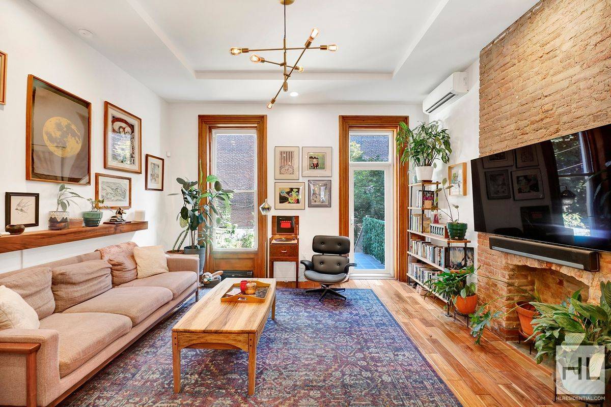 Townhouse style living with a private garden in a restored brownstone this sun filled triplex offers comfort, space, and historic charm in the heart of Bedford Stuyvesant.