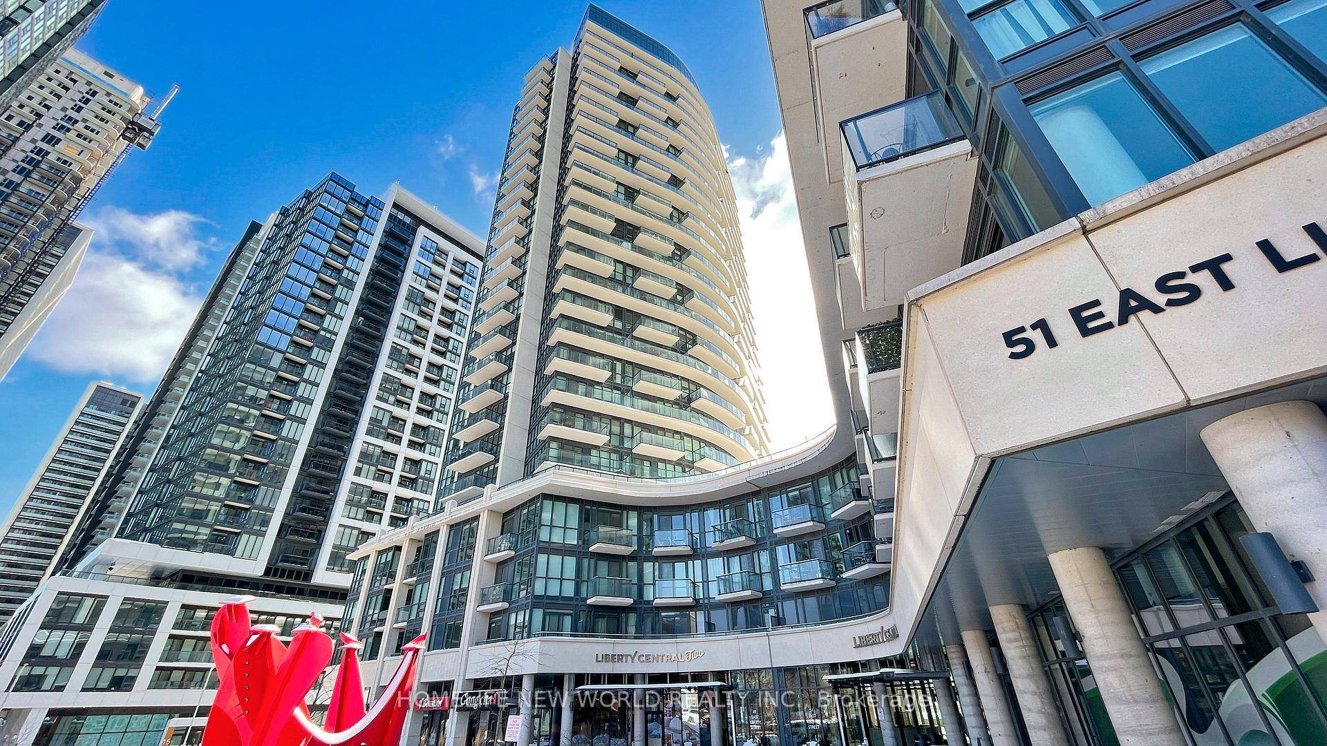 Spacious, Sun Filled South West Facing 3 Bedrooms 2 Full Bathrooms Open Den Office Unit In Liberty Village, High level with Marvelous Unobstructed Breathtaking Lake Ontario View.