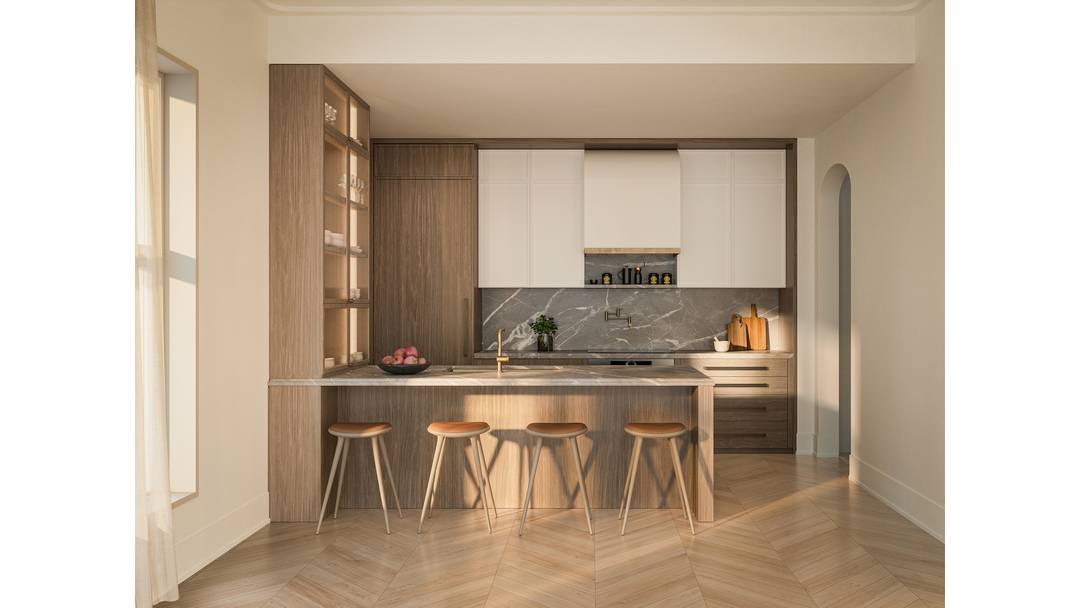 Residence 5C at 660 Lexington is a 733 square foot one bedroom, one bathroom home with interiors designed by acclaimed firm Paris Forino Interior Design.