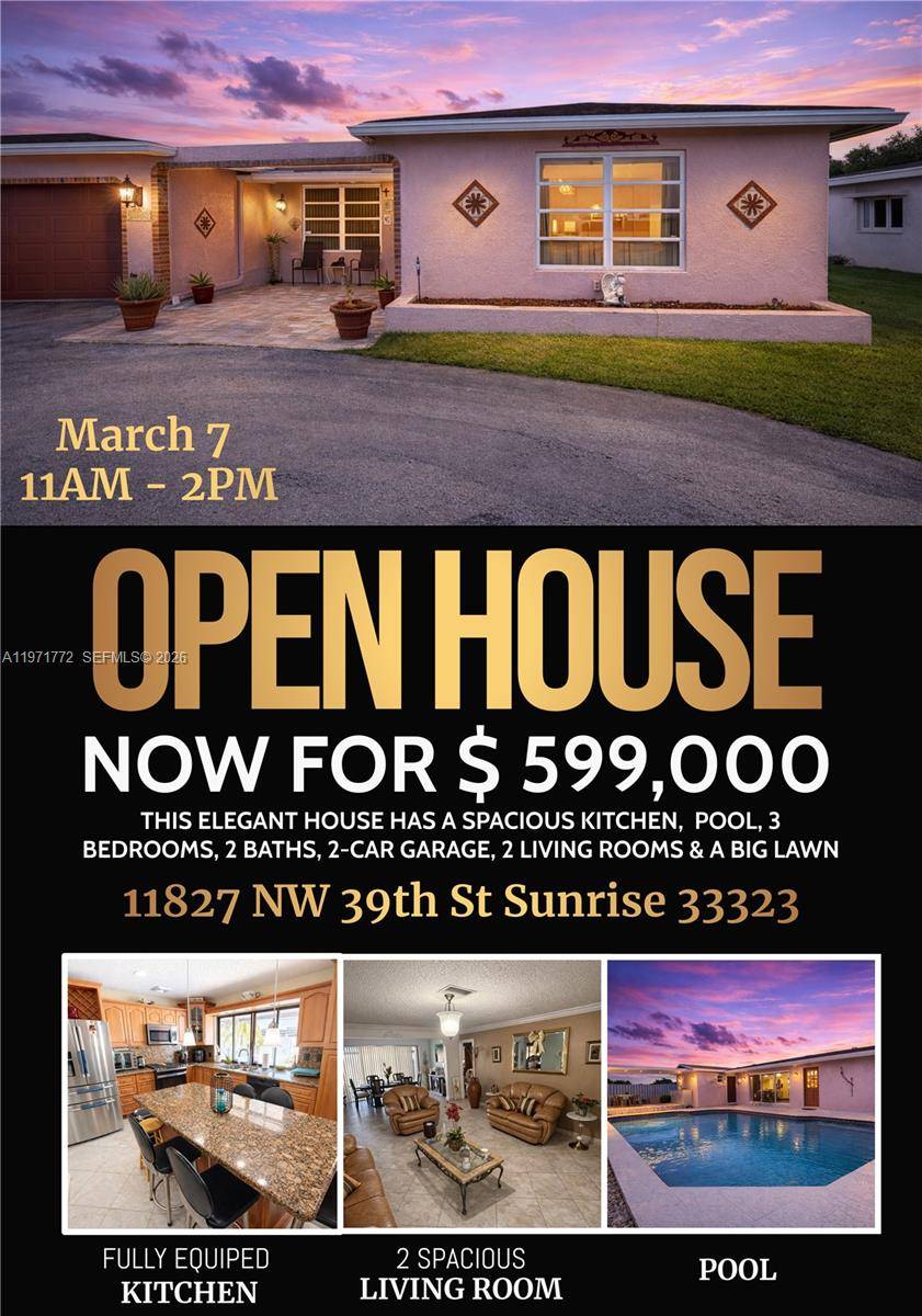 Beautiful 3 bedroom, 2 bath home in Sunrise Golf Village !