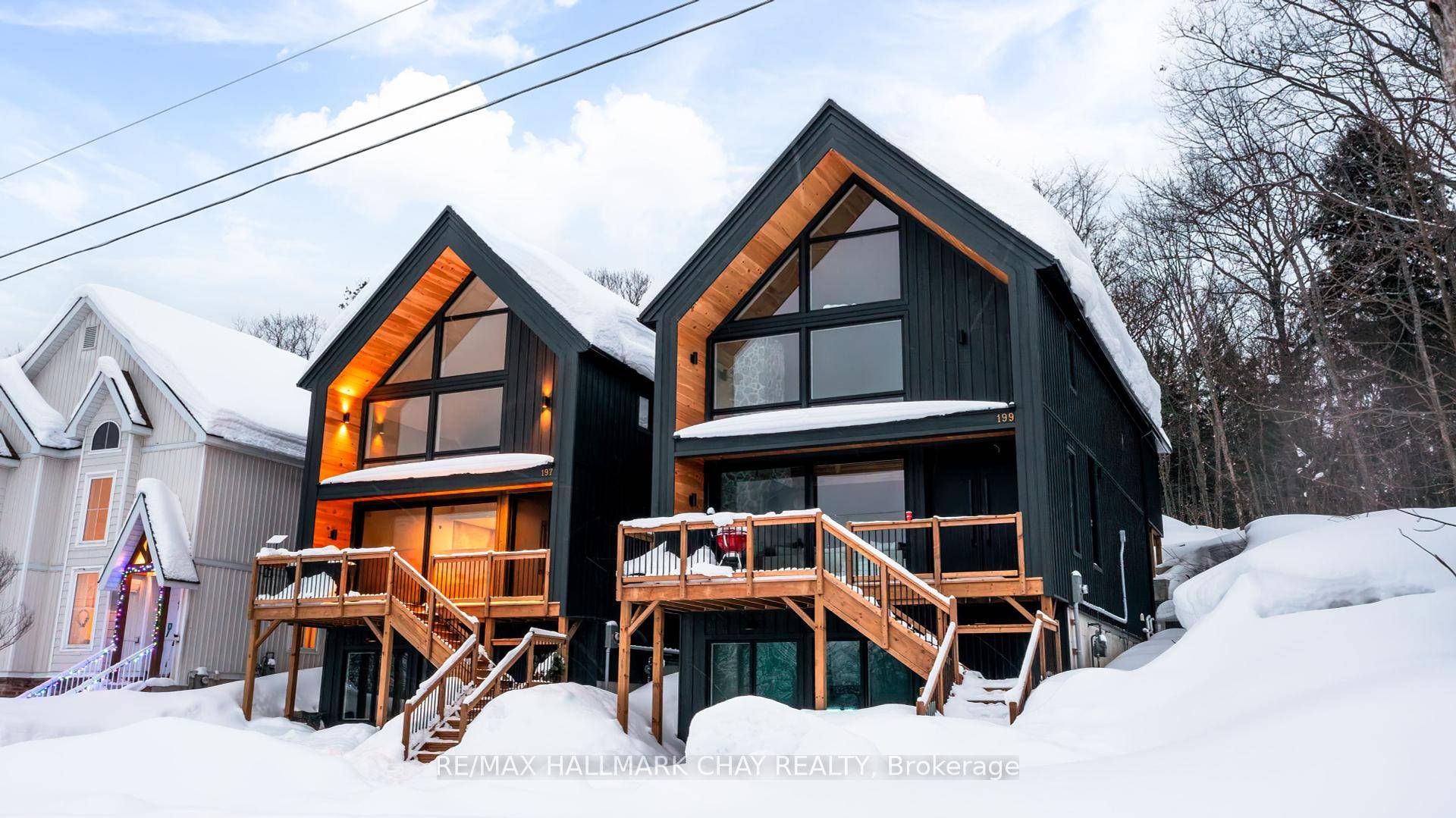 Modern Scandinavian styled home with high end cottage industrial finishes by Lake Muskoka.