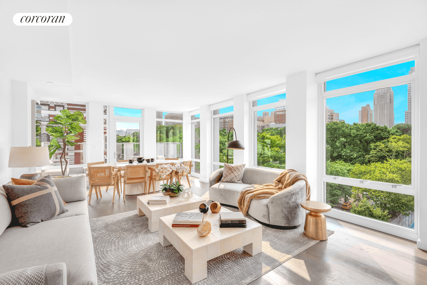 Apartment 7B is a sun drenched and expansive luxury 4 bedroom condominium with a large private terrace overlooking the beauty of Morningside Park from every window.