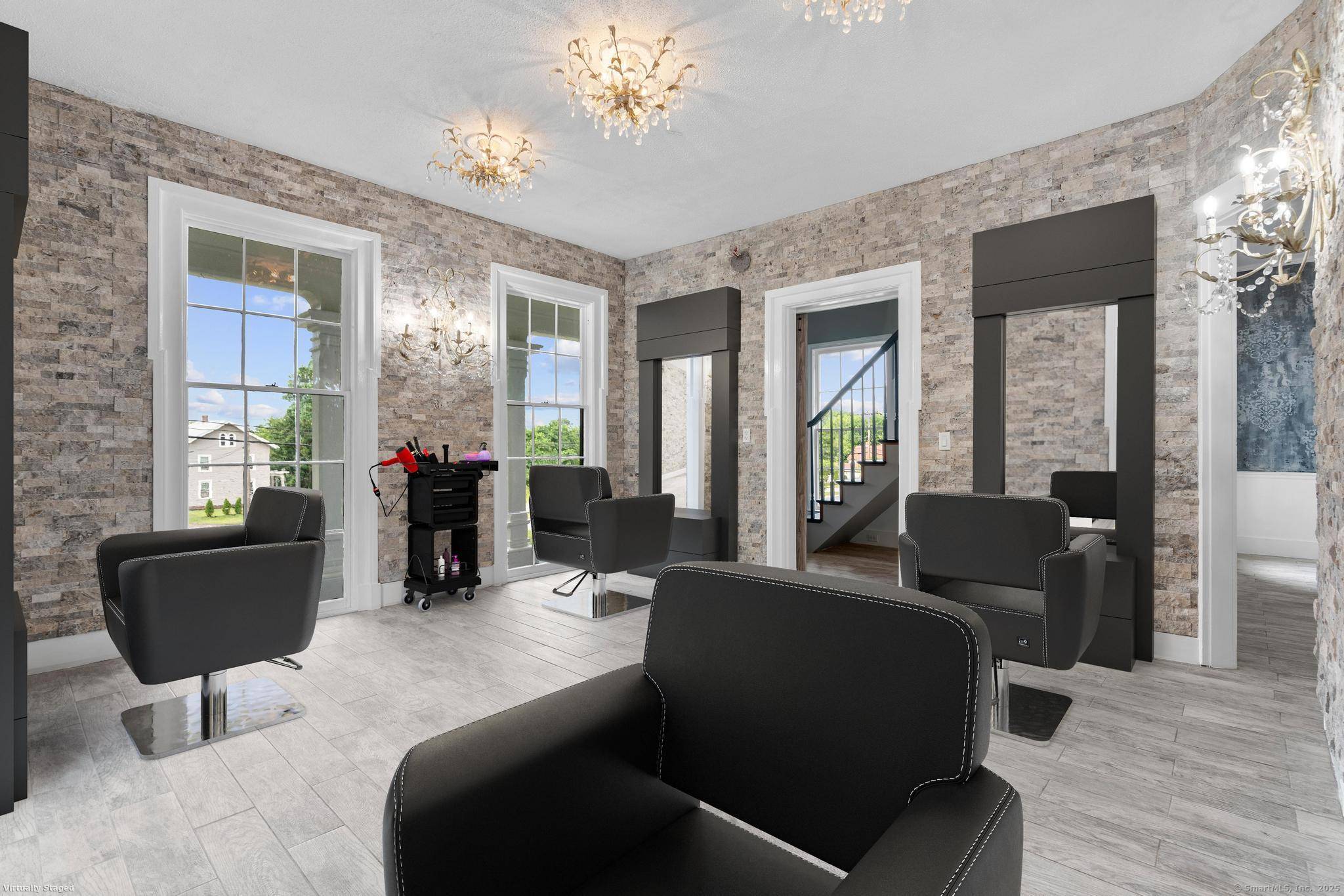 This fully remodeled first floor commercial space offers exceptional versatility and visibility on high traffic Route 66, just over the bridge from Middletown and close to downtown Portland.
