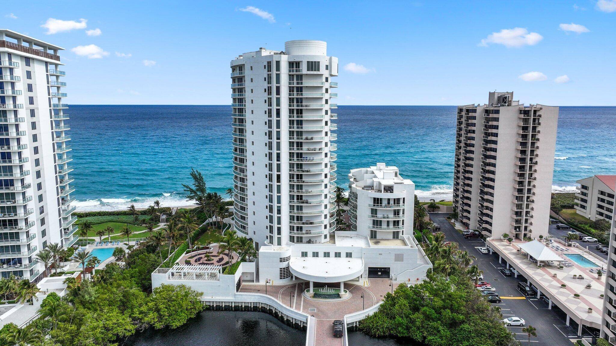 This rare, two story oceanfront condo offers a unique opportunity to enjoy luxury living directly on the sand of Singer Island.