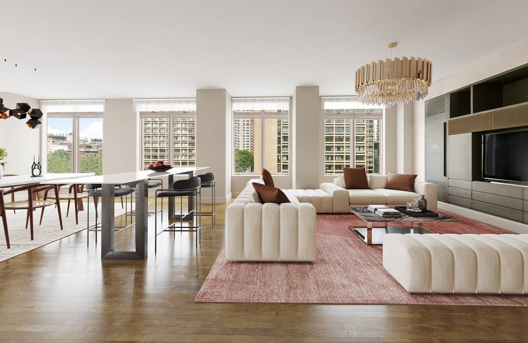Located in one of SoHo's Premier 24 hour doorman condominiums, unit 5A at 160 Wooster Street is a dramatic corner loft fully re imagined by renowned interior designer, Shamir Shah.