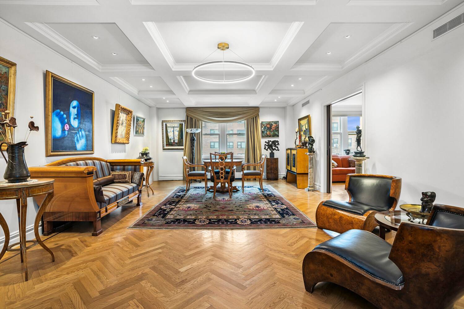 Grand and elegant, this renovated classic 7 residence, offers a flexible 2 3 bedrooms, 2.