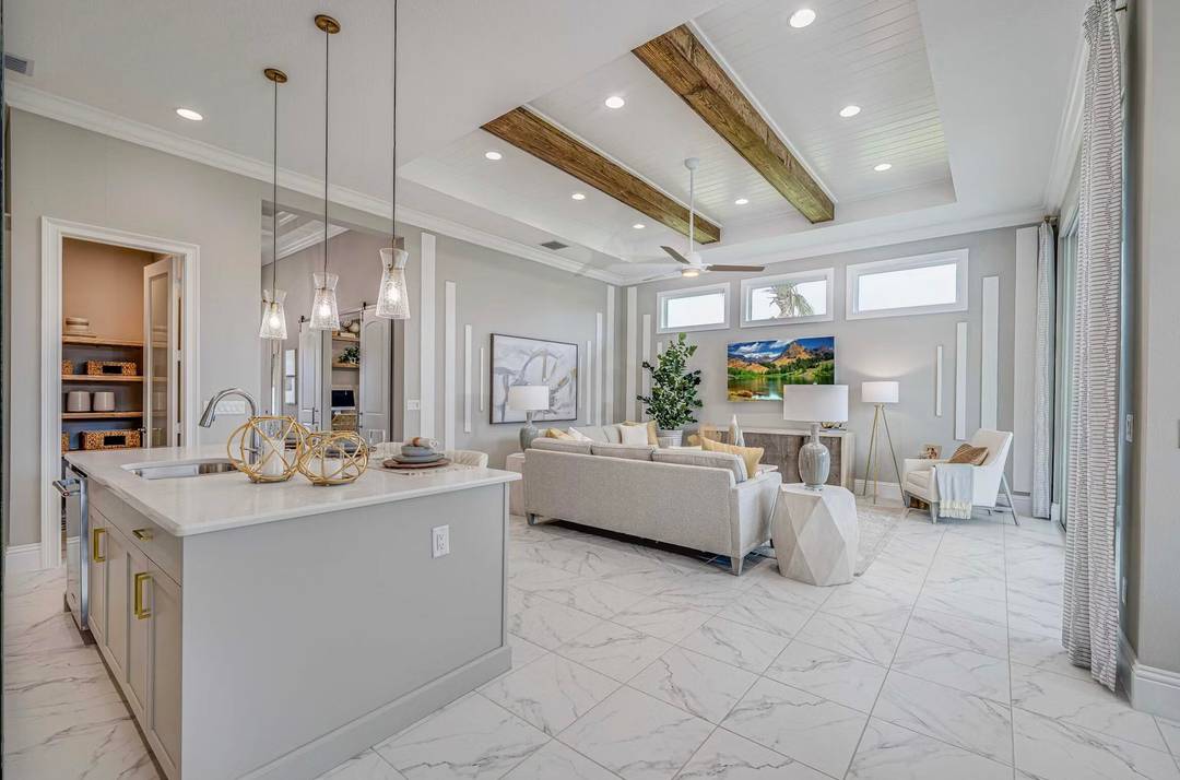 Located on an oversized lakefront site with long golf views, this pre construction home awaits you.