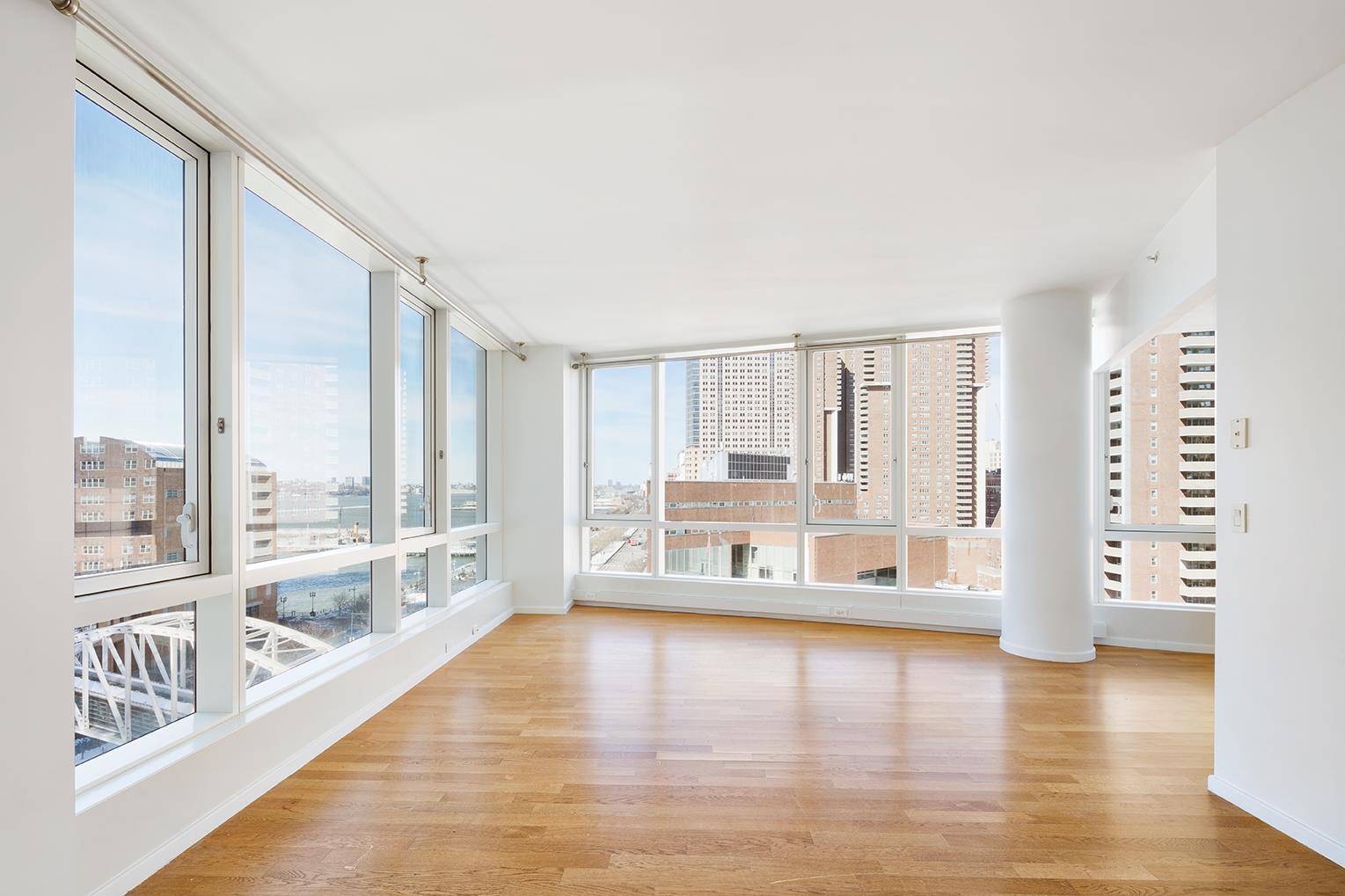 Corner 3 bed 3 bath in the most sought after full service condo 200 Chambers Street ; Apartment 9D offers North, West, East, 3 exposures with floor to ceiling windows ...