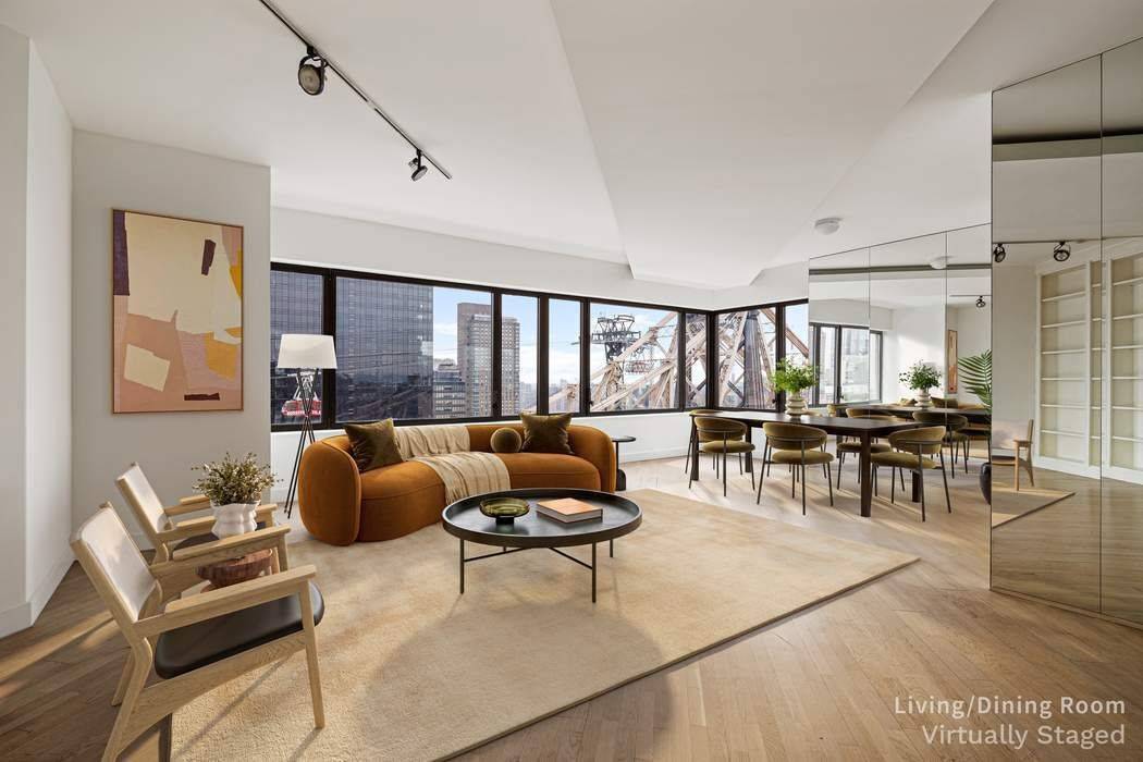 Perched on the 20th floor of a distinguished Sutton Place cooperative, this sophisticated one bedroom, one and a half bath home offers dazzling views of the Manhattan skyline, the East ...