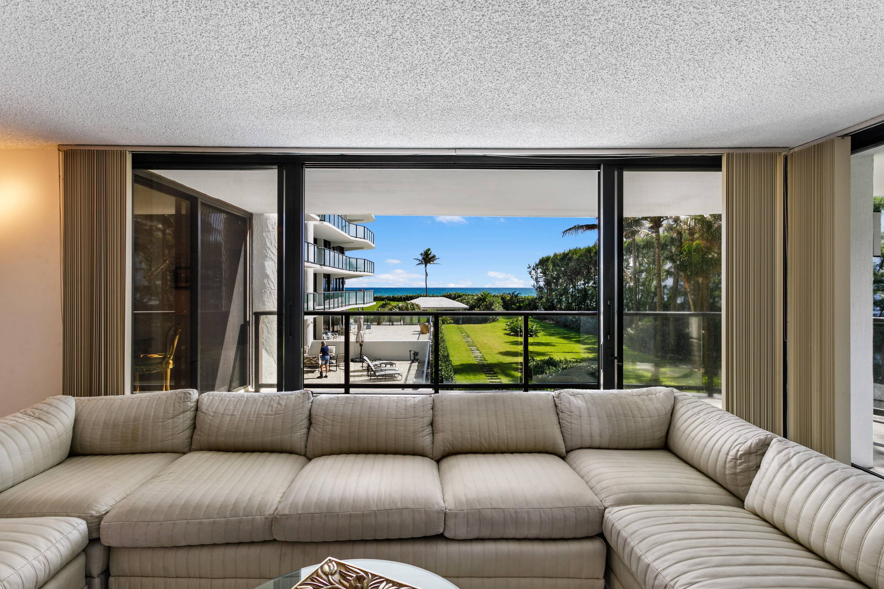 Ocean and Intracoastal views from this 2 bedroom 2 bath corner condo !