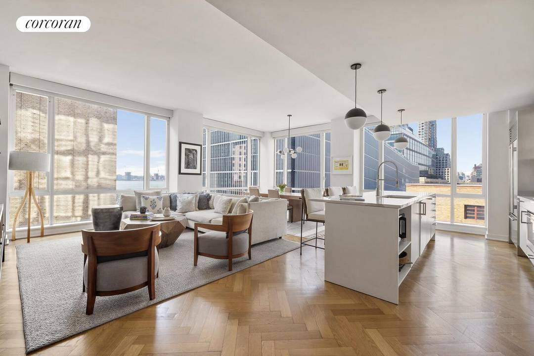 Modern luxury meets timeless design in Residence 6B at the Urban Glass House, perfectly positioned in the heart of Hudson Square.