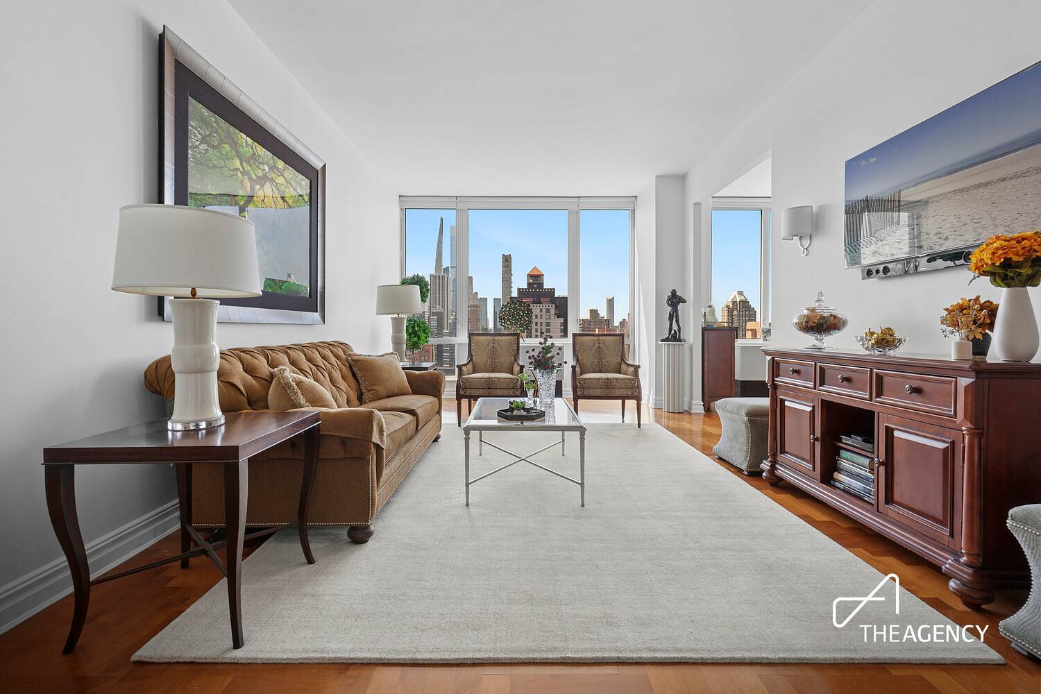 Enjoy jaw dropping views of the fabled Manhattan skyline from this remarkable 2 bedroom easily convertible to 3 bedroom, 3 bathroom condo unit.