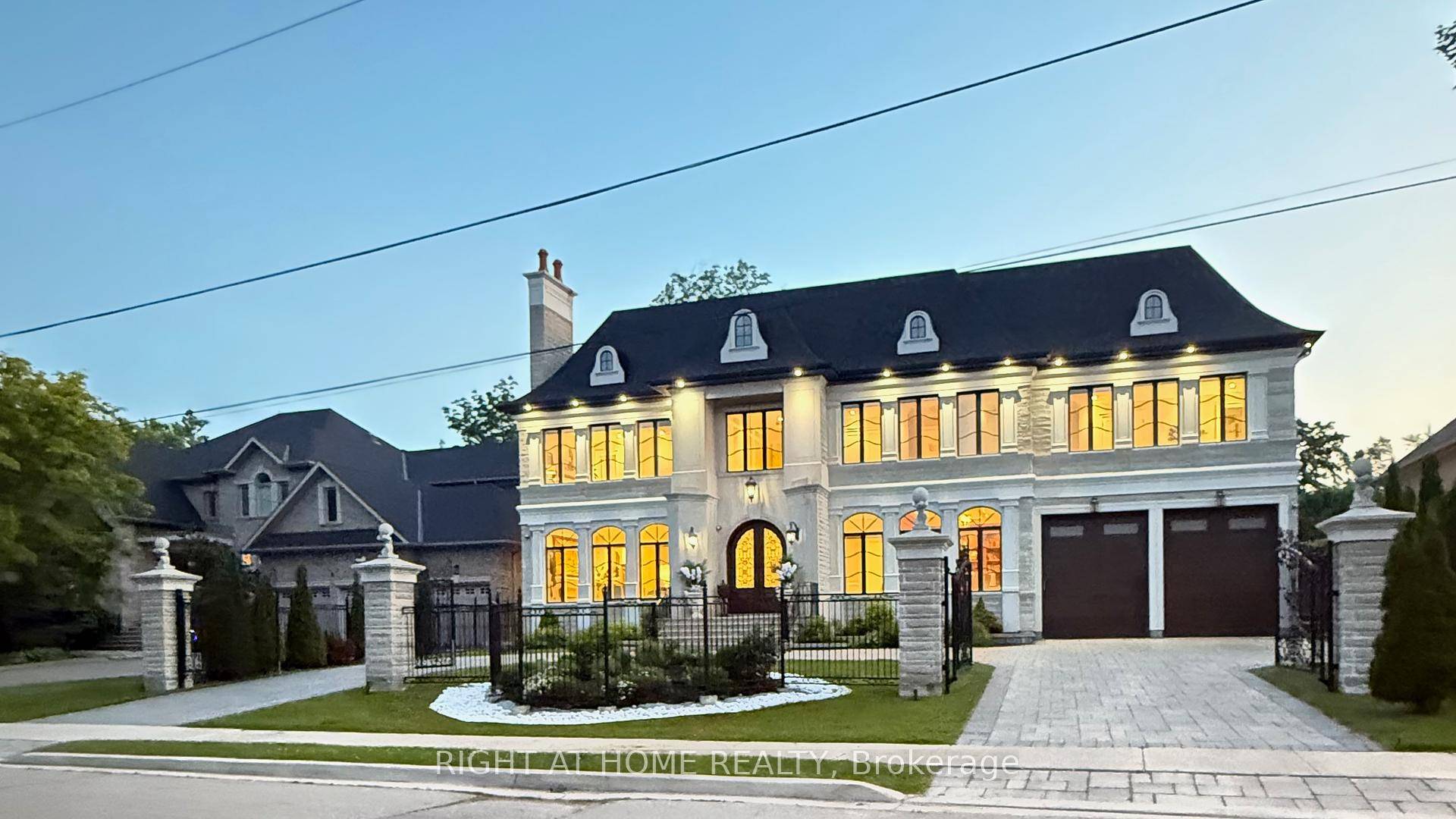 Sophisticated custom cut Indian limestone stone castle located in the high end and most prestigious area of South Richvale, Richmond Hill.