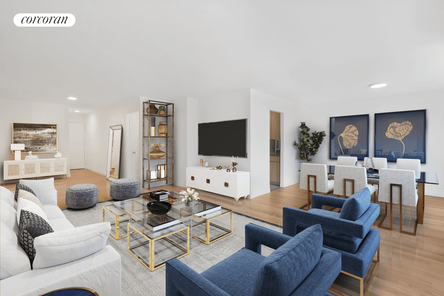 This spacious two bedroom with 2.