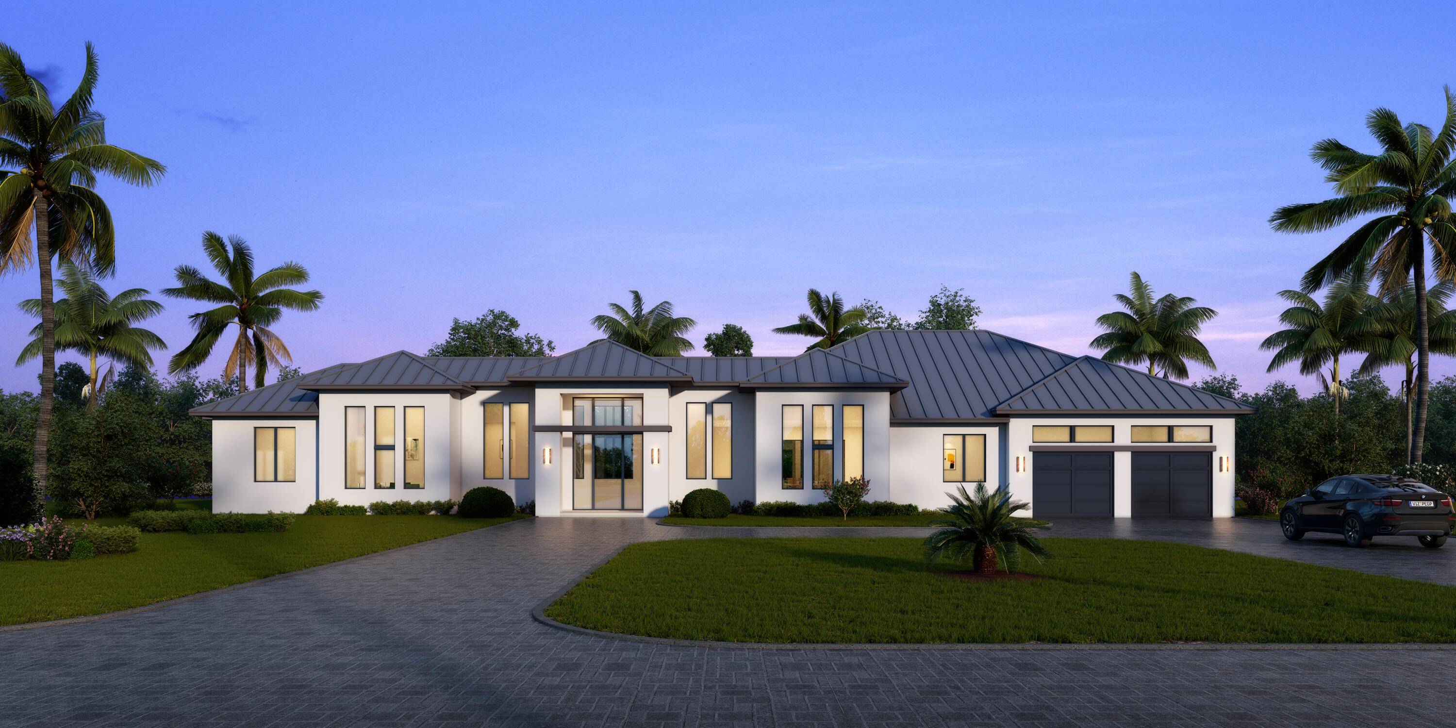 This stunning new estate, located on a double lot in the highly sought after Blue Cypress neighborhood of Palm Beach Polo Club, offers contemporary luxury at its finest.