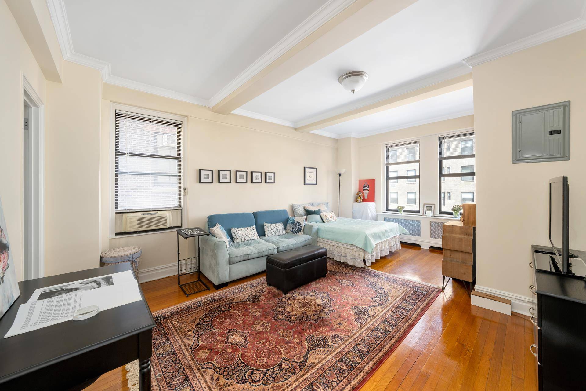 Spacious Prewar Corner Studio in Prime West 70s Coliseum Plaza Here's your chance to own one of the most sought after and spacious studio lines in the building.