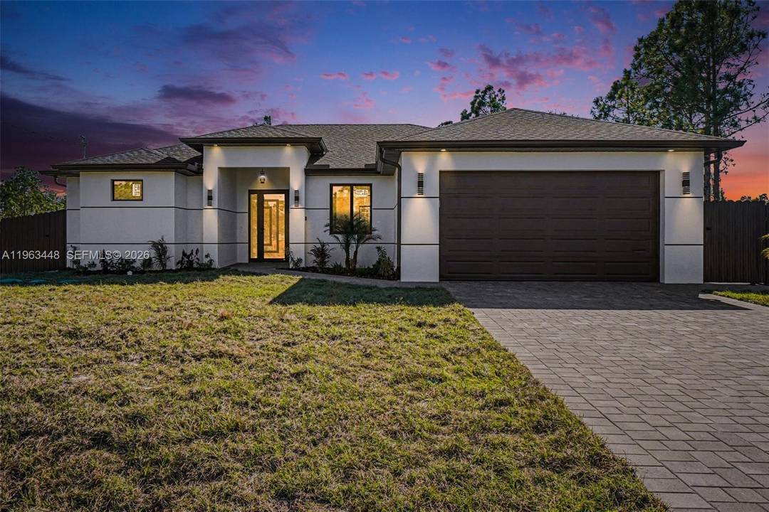 Beautiful new construction single family home situated on a large corner lot with no neighbors directly across the street.