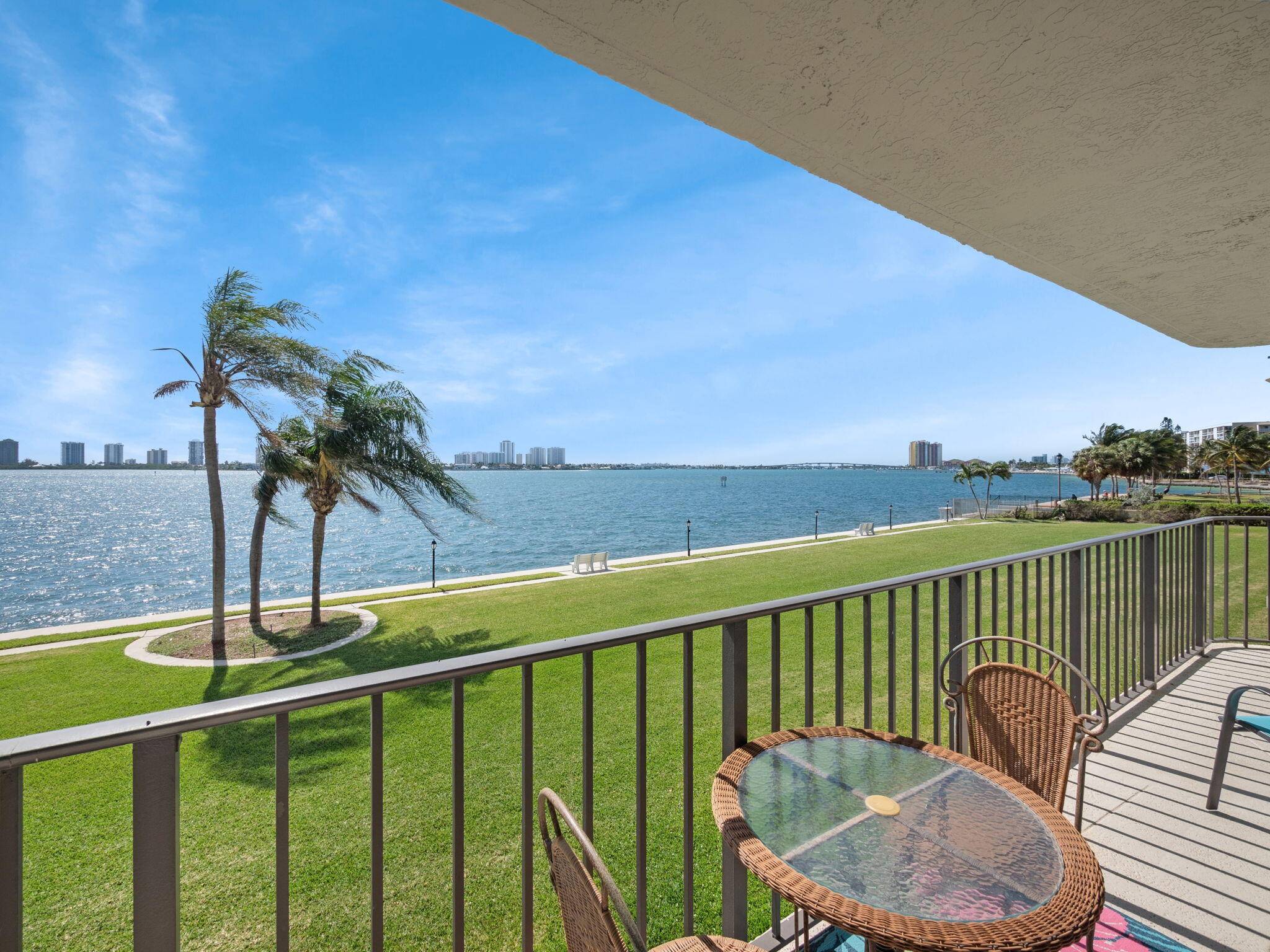 Walk into the most amazing water views looking over Singer Island skyline.