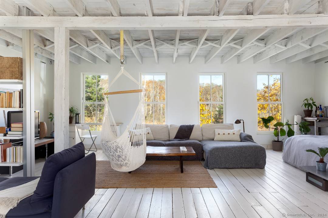 Rustic Chic Barn, renovated as an energy efficient home, consisting of 2 large open floors w a Queen Bed on 1st floor, and 2 more Queen Beds on the 2nd ...