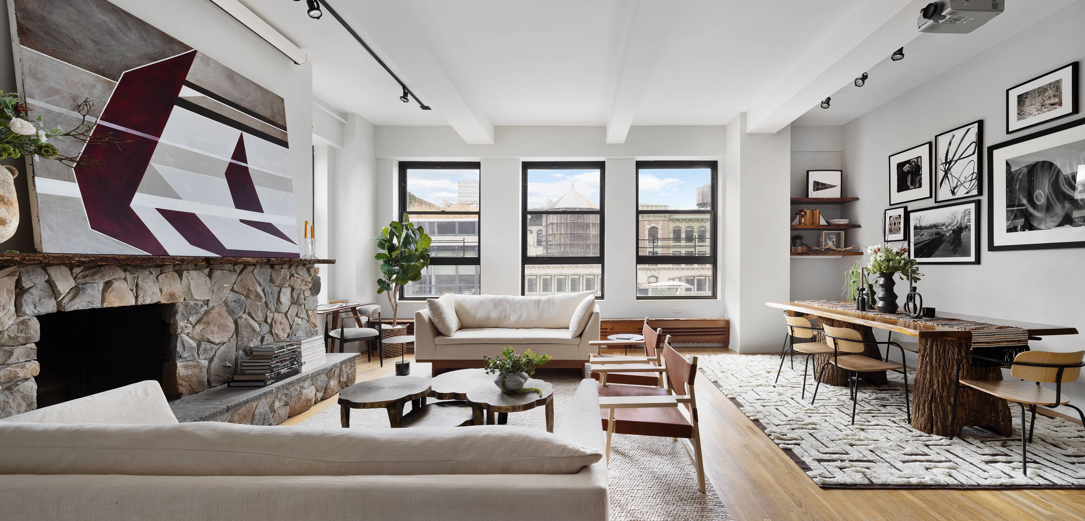 Residence 11A at the Chelsea Mews is an oversized one flexible two bedroom with a massive open concept living space and 11 2 ceilings.